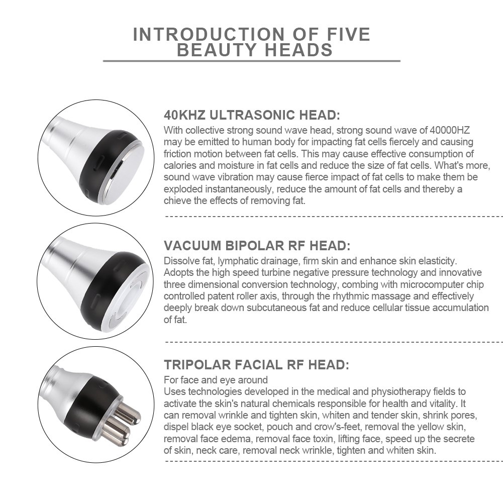 5 in 1 40K RF Cavitation Device, Multifunctional Slimming Beauty